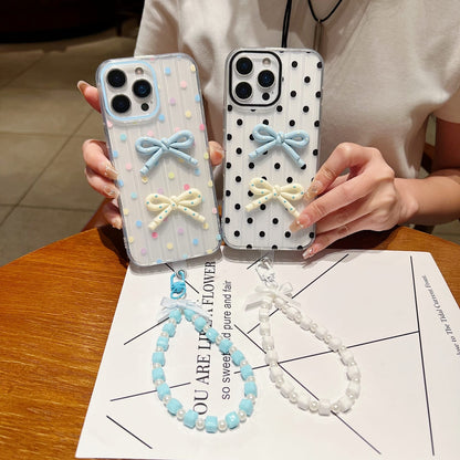 Polka Bow Chic Phone Case