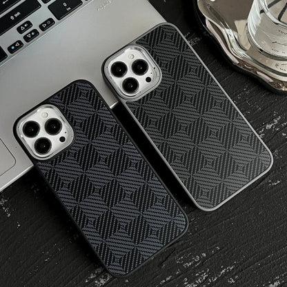 Synthetic Fiber Grid Texture Phone Case