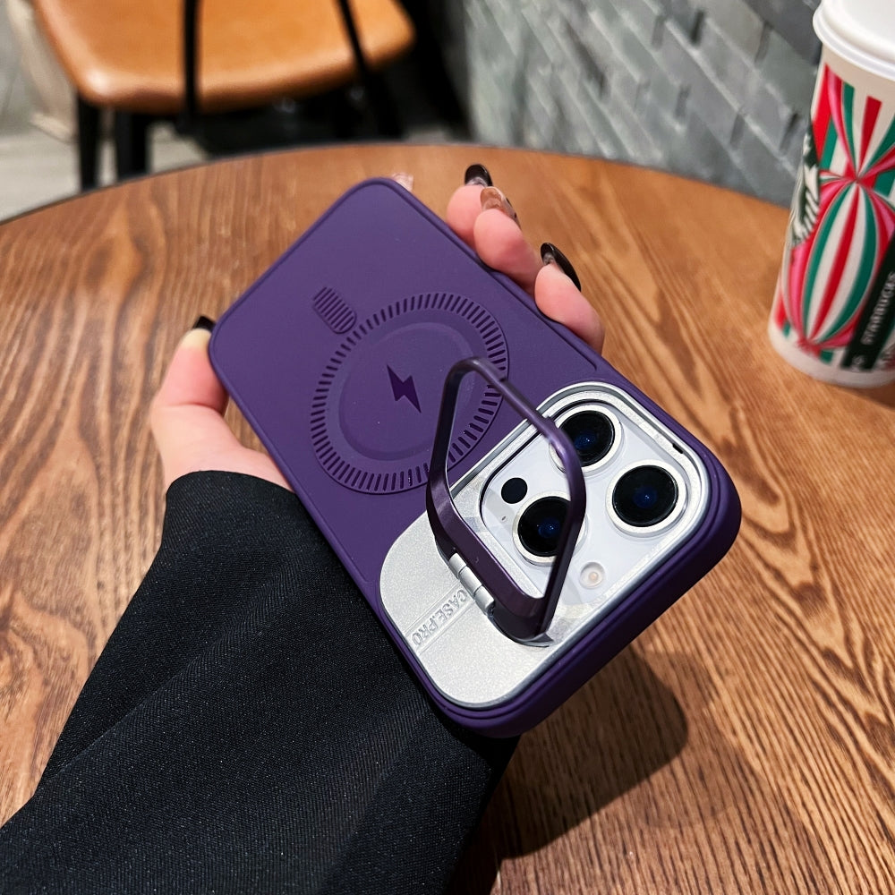 TPU Silicone Magnetic Wireless Kickstand Phone Case