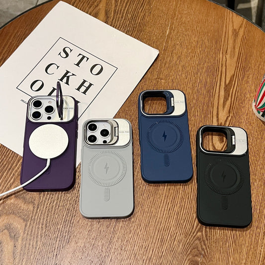 TPU Silicone Magnetic Wireless Kickstand Phone Case