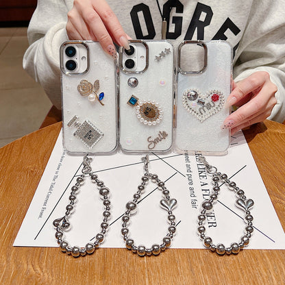 Transparent Rubber Gel Phone Case with Bracelet