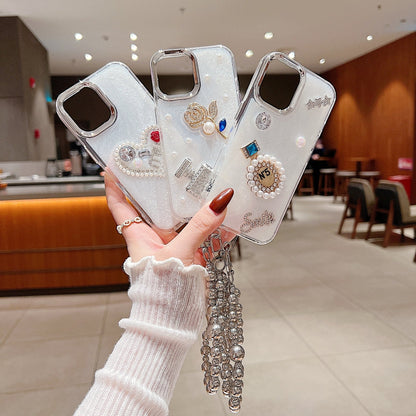 Transparent Rubber Gel Phone Case with Bracelet