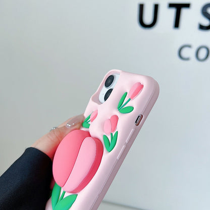 Tulip Stand Silicone Phone Case